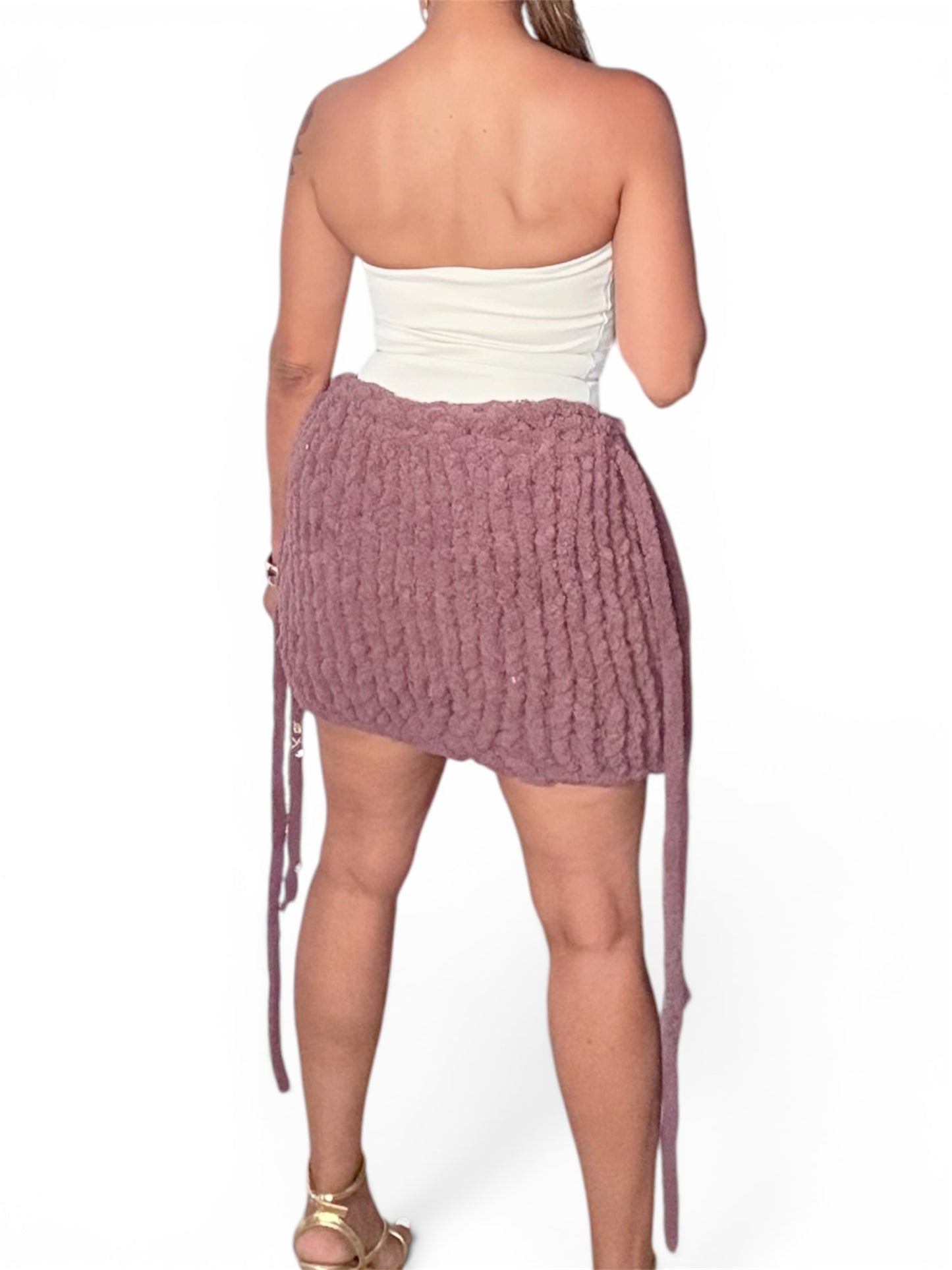 Maroon Chenille yarn