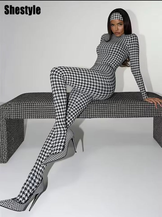 Checkered jumpsuit