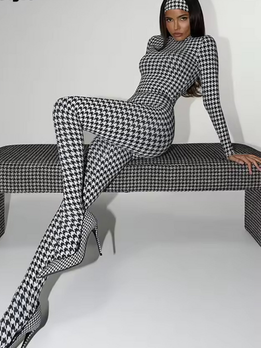 Checkered jumpsuit