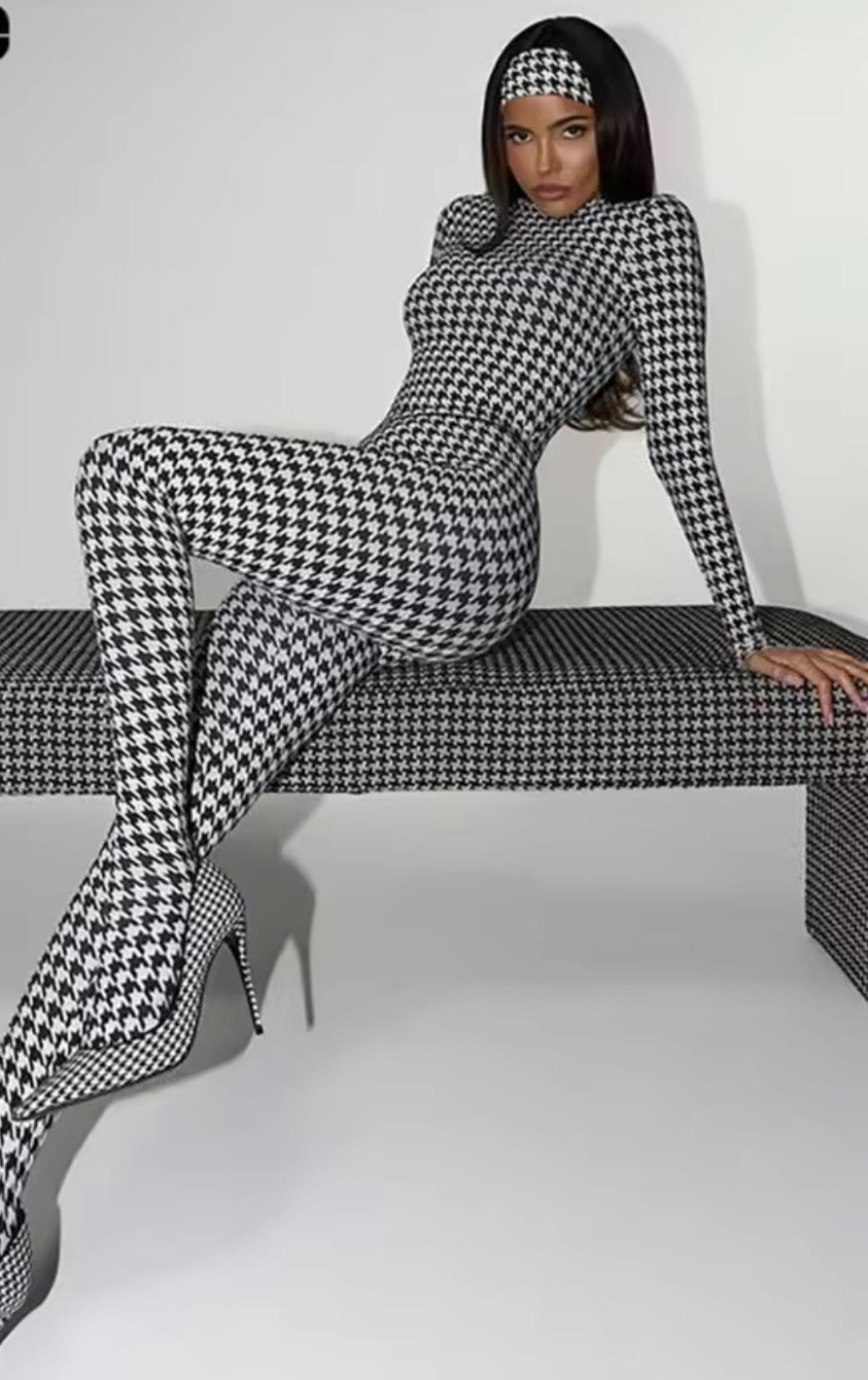 Checkered jumpsuit