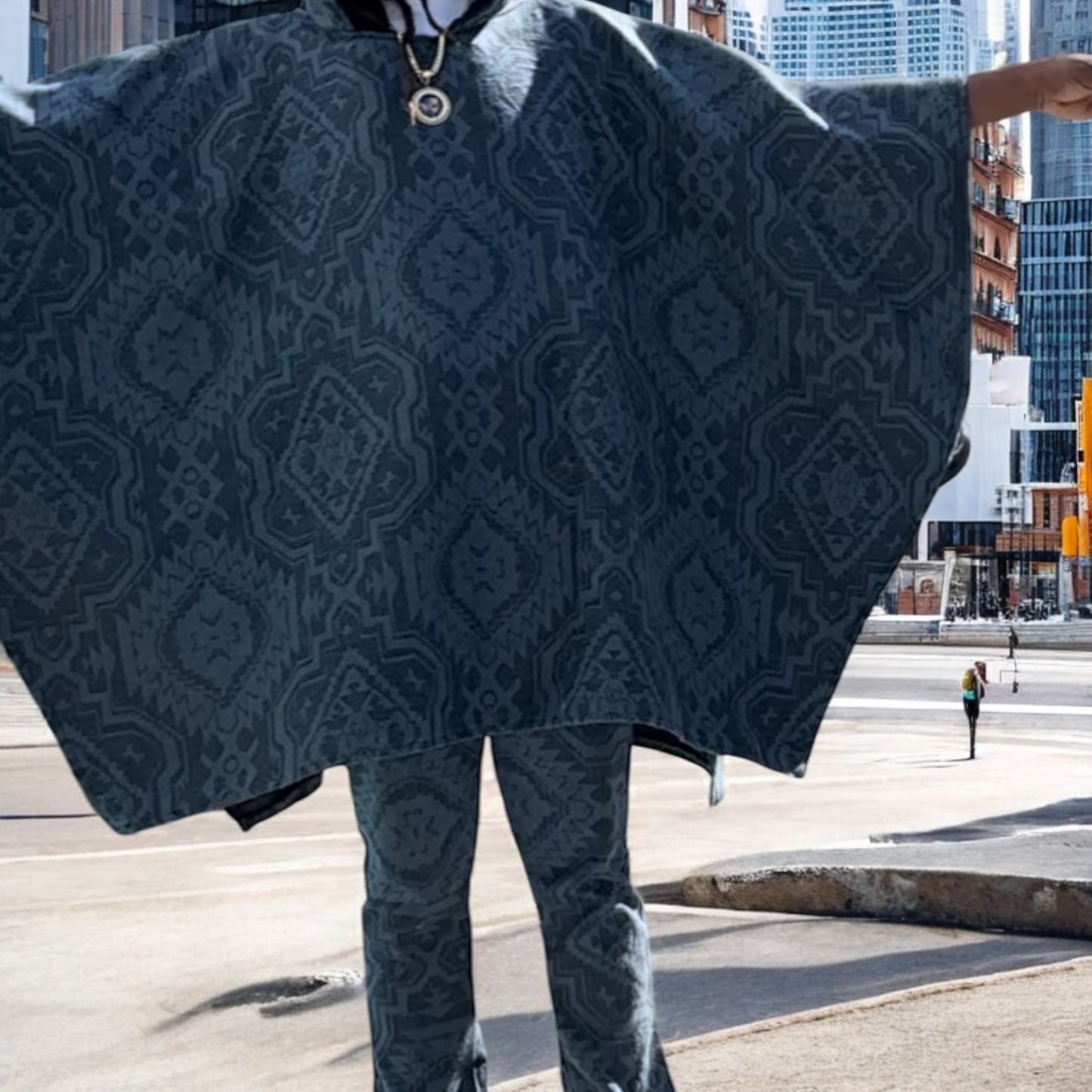 Poncho Set blue