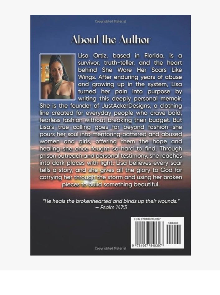 Signed Author Edition – She Wore Her Scars Like Wings