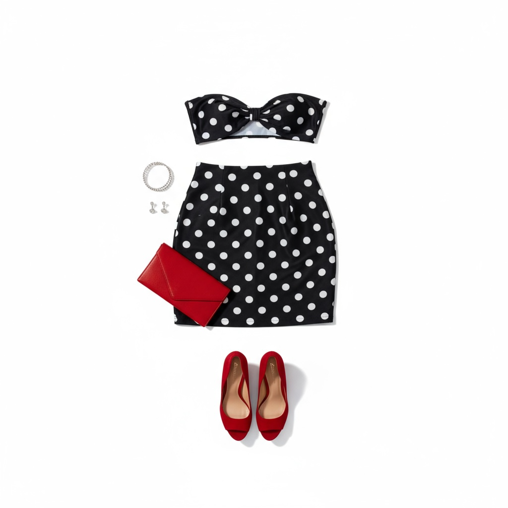 Polkadot Skirt Set