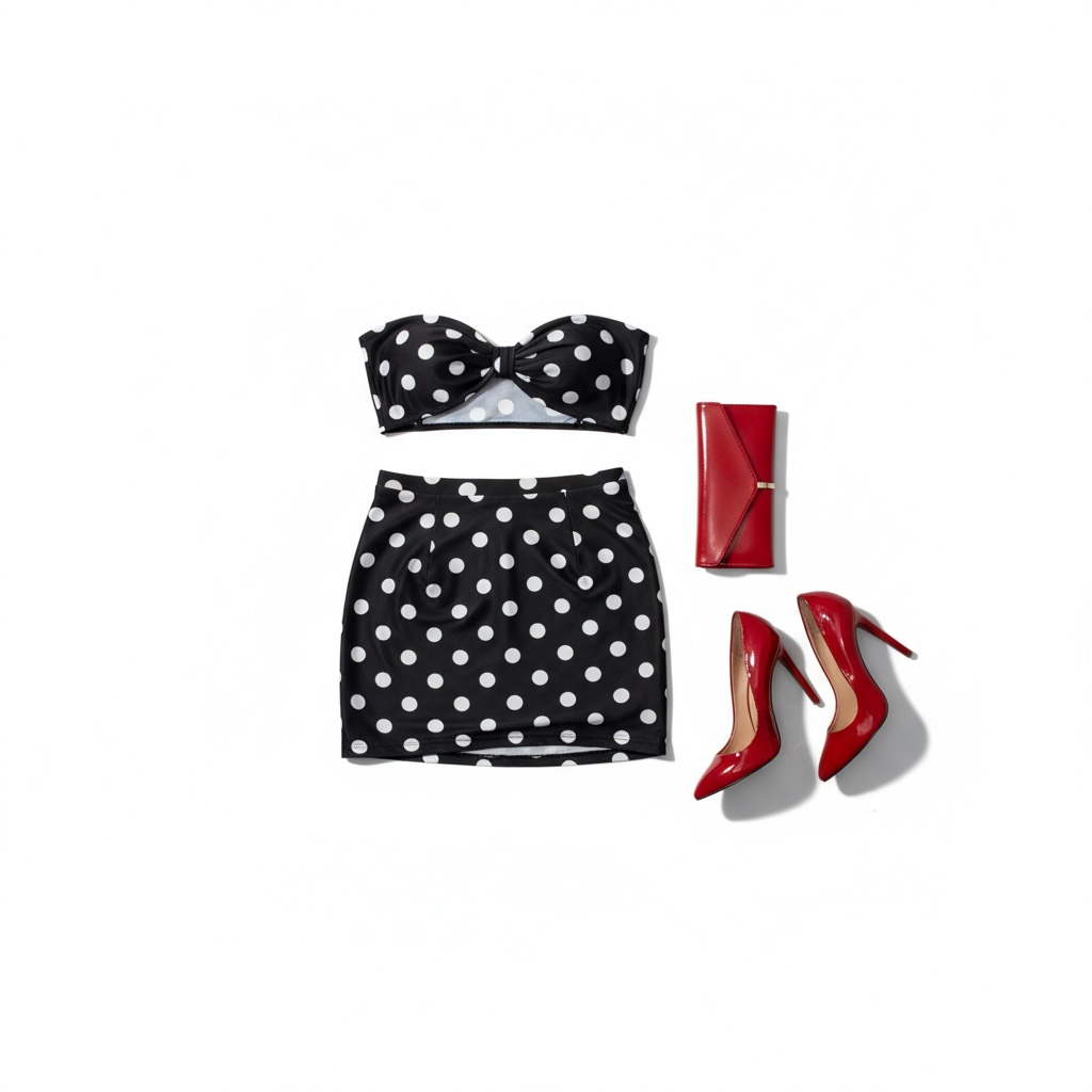Polkadot Skirt Set