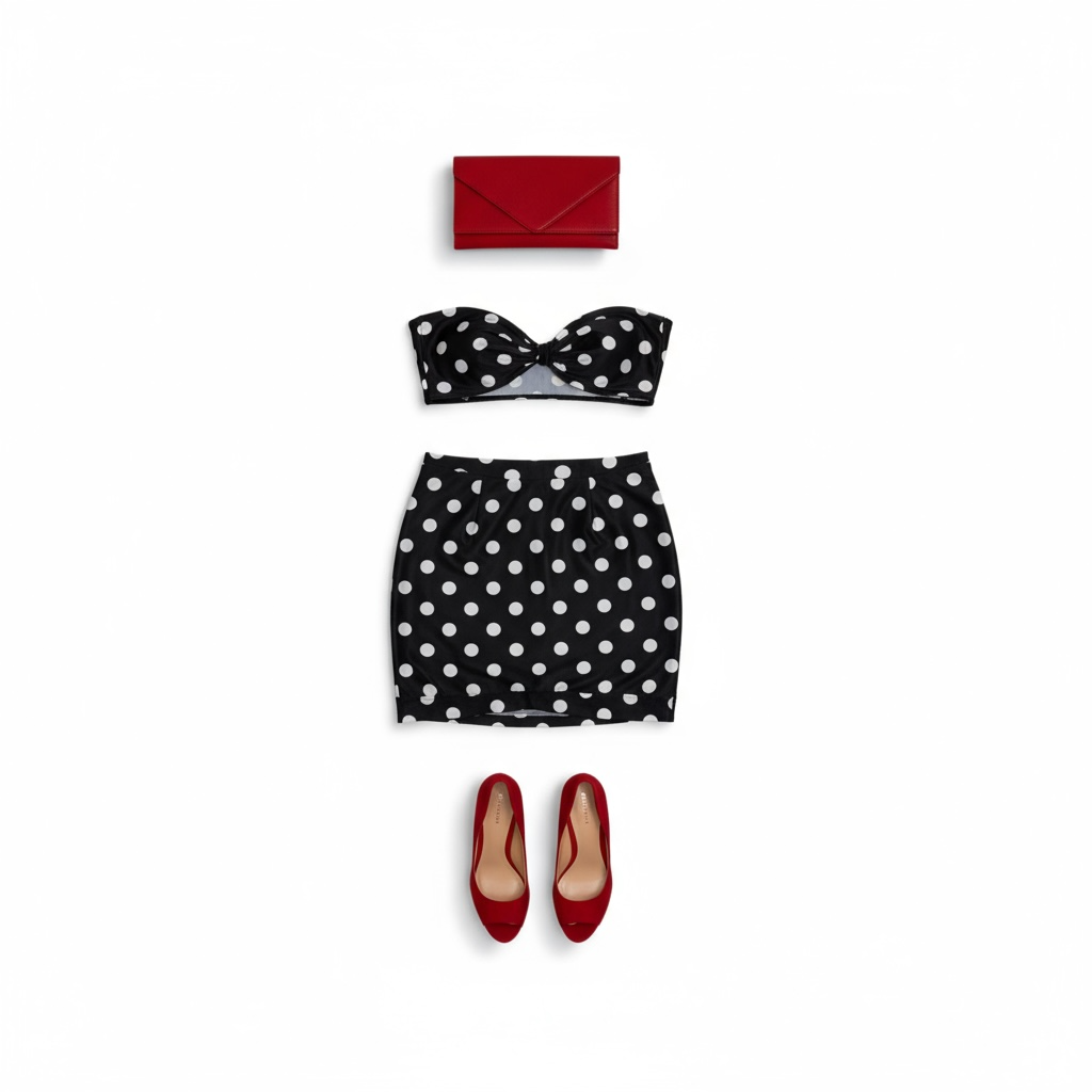 Polkadot Skirt Set